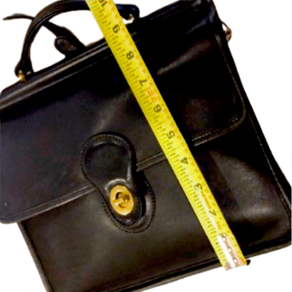 Vintage COACH WILLIS Camel Glove Tanned Leather Turn Lock Crossbody Bag 9927 USA - Picture 11 of 15